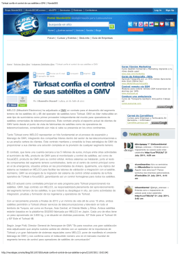 Türksat confía el control de sus satélites a GMV | MundoGEO