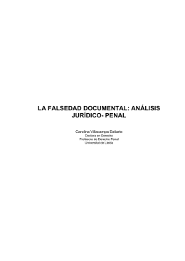 la falsedad documental - Tesis doctorales en red