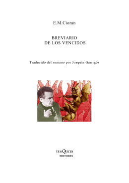 E.M.Cioran BREVIARIO DE LOS VENCIDOS