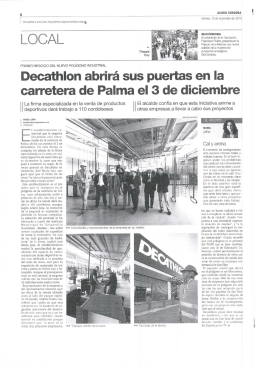 Decathlon abrirá sus puertas en la carretera de Palma el 3