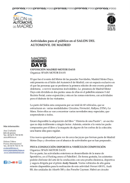 salón automovil de madrid 2014- actividades