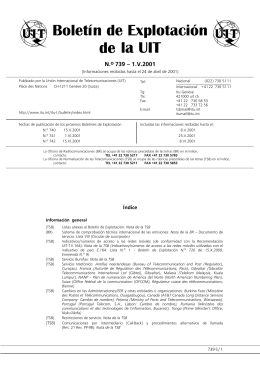 Boletín de Explotación de la UIT No 739