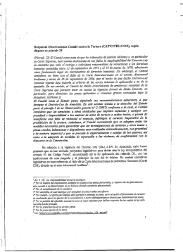 Respuesta Observaciones Comité contra la Tortura (CATiClCHL/CO
