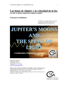 Las lunas de Júpiter y la velocidad de la luz