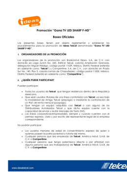 Promoción “Gana TV LED SHARP F-HD” Bases