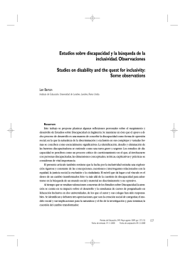 Estudios sobre discapacidad y la búsqueda de la inclusividad