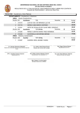 universidad nacional de san antonio abad del cusco resultados de