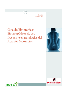 Guía de Bioterápicos Homeopáticos de uso frecuente en patologías