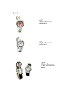 LA9173 Reloj de pulsera señora. Blanco y Rosa
