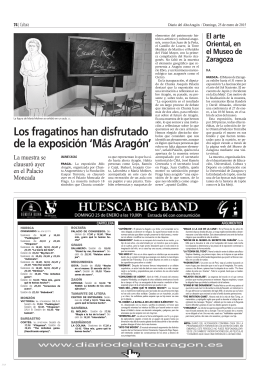 Los fragatinos han disfrutado de la exposición `Más Aragón`