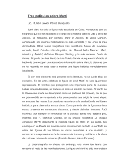 Tres películas sobre Martí