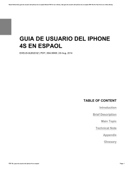 GUIA DE USUARIO DEL IPHONE 4S EN ESPAOL