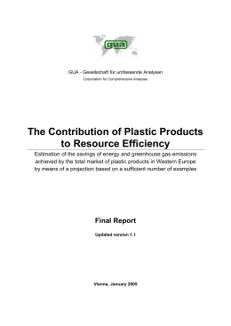 The Contribution of Plastic Products to Resource