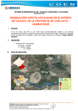 INUNDACIÓN AFECTA LOCALIDAD EN EL DISTRITO DE CAYALTI