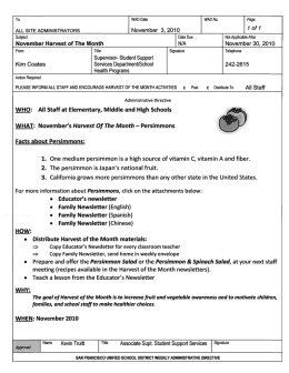 ALL SITE ADMINISTRATORS November 3, 2010 1 0f 1
