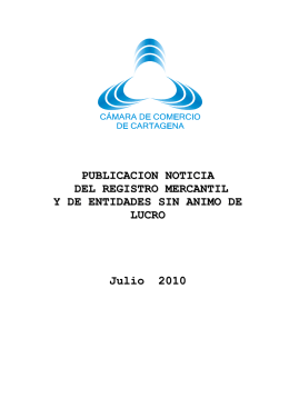 BOLETIN JULIO 2010 - Cámara de Comercio de Cartagena