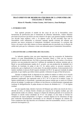 Tratamiento de residuos líquidos de la industria de celulosa y textil