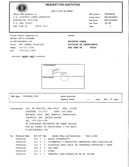 REQUEST FOR QUOTATION