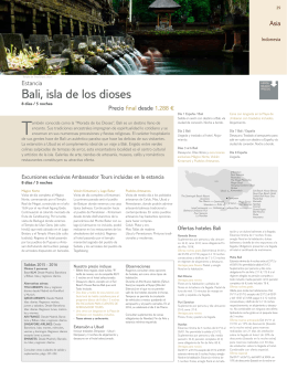 Bali, isla de los dioses - nuestras mejores ofertas con nuestro