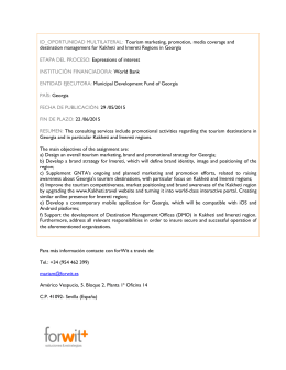 ID_OPORTUNIDAD MULTILATERAL: Tourism marketing, promotion