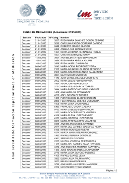 CENSO DE MEDIADORES (Actualizado: 27/01