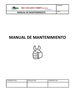MANUAL DE MANTENIMIENTO