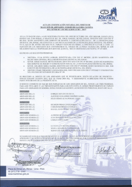 ACTA DE CERTIFICACIÓN NOTARIAL DEL SORTEO DE