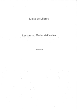 Llista de Llibres