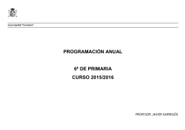 PROGRAMACIÓN ANUAL 6º DE PRIMARIA CURSO 2015/2016