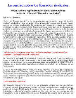 La verdad sobre los liberados sindicales