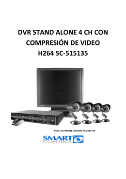 dvr stand alone 4 ch con compresión de video h264 sc
