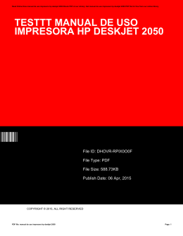 testtt manual de uso impresora hp deskjet 2050