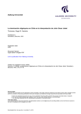 Aalborg Universitet La dominación oligárquica en Chile en la