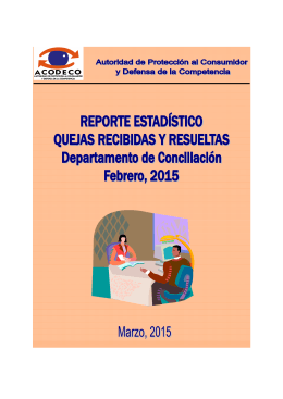 Reporte Estadístico Quejas Conciliación 02-15