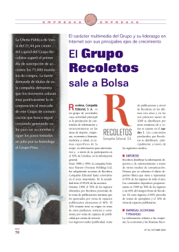 El Grupo Recoletos - Bolsas y Mercados Españoles
