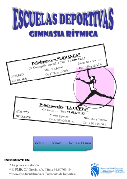 GIMNASIA RITMICA - Ayuntamiento de Fuenlabrada