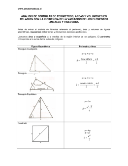 ANÁLISIS DE FÓRMULAS DE PERÍMETROS, ÁREAS Y