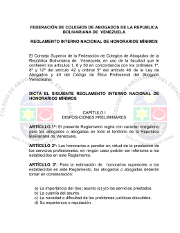 FEDERACIÓN DE COLEGIOS DE ABOGADOS DE LA REPUBLICA