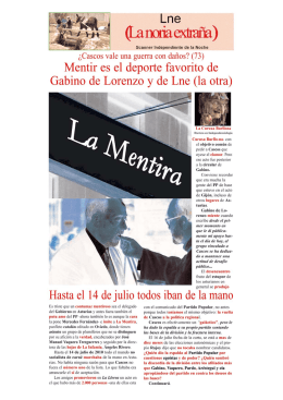 Mentir es el deporte favorito de Gabino de Lorenzo y