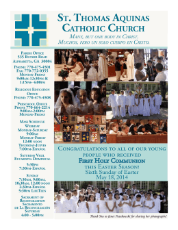 May 18, 2014 - St. Thomas Aquinas Catholic Church