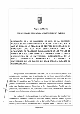 Región de Murcia CONSEJERIA DE EDUCACIÓN