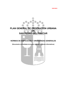 normativa urbanística pgou - Ayuntamiento de San Pedro del Pinatar