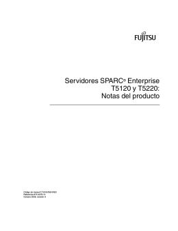 Servidores SPARC Enterprise T5120 y T5220: Notas de