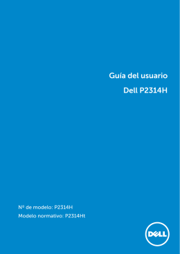 Dell P2314H Monitor Guía del usuario