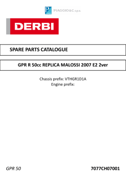 SPARE PARTS CATALOGUE