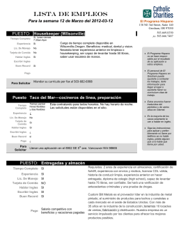 LISTA DE EMPLEOS