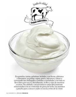 Estudio de calidad de cremas comestibles