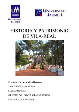 HISTORIA Y PATRIMONIO DE VILA-REAL