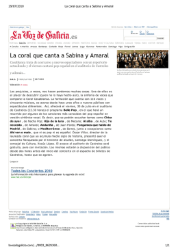 La coral que canta a Sabina y Amaral