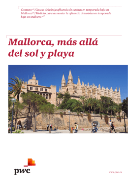 Mallorca, más allá del sol y playa (PwC). Diciembre 2014